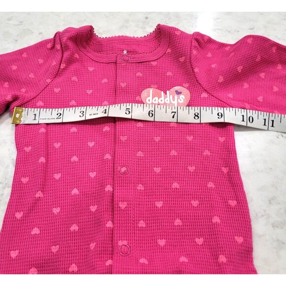 Circo Baby Girls Pink "Daddys Little Girl" Footed Cotton Sleeper Size 6M - Picture 5 of 6